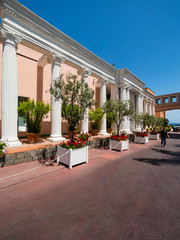 Lacco Ameno, S. Restituta square, Terme della Regina Isabella, Ischia island, Naples, Gulf of...