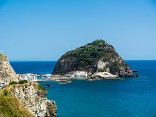 Italy, Campania, Gulf of Naples, Naples, Ischia, Forio, Port and Bay of Sant'Angelo