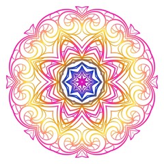 Mandala pattern. Traditional indian mandala. Orient tribal circle sign illustration. Vector illustration.