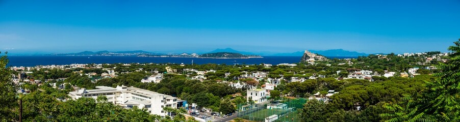Fototapeta premium View on Sant'Angelo, Forio, Ischia island, Naples, Gulf of Naples, Campania, Italy