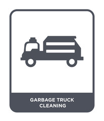 garbage truck cleanin icon vector
