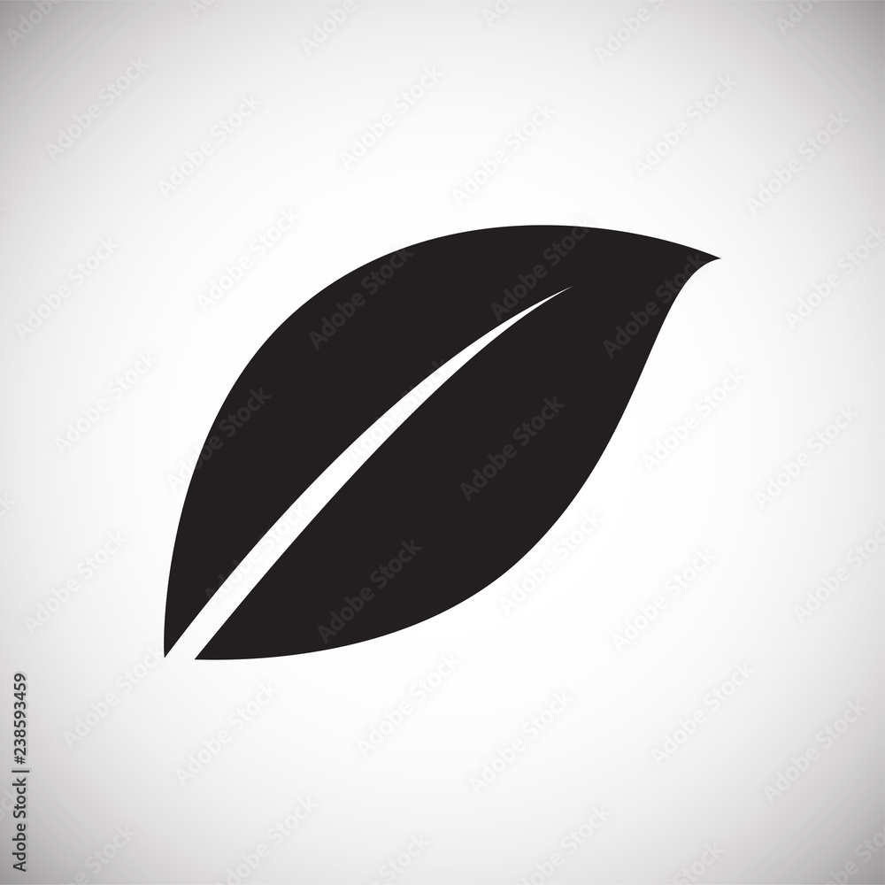 Poster leaf icon on white background for graphic and web design, modern simple vector sign. internet concep