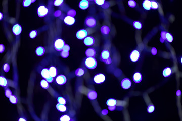 Bright  Abstract Blurred Violet. Background with Shimmering Glitter Holiday Bokeh. Christmas...