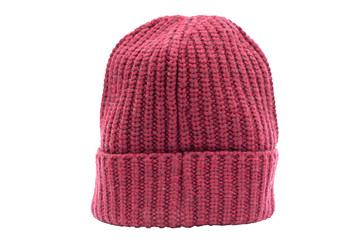 wool hat isolated on white background - clipping paths