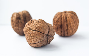 walnuts isolated on white