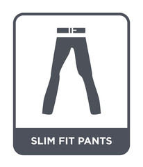 slim fit pants icon vector