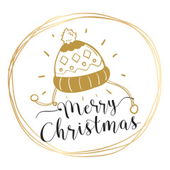 Merry Christmas typography.