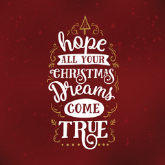 Merry Christmas typography.