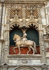 Obraz premium Statue de François Ier au château de Blois, Loir-et-Cher, France