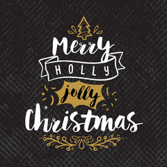 Merry Christmas typography.