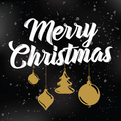 Merry Christmas typography.