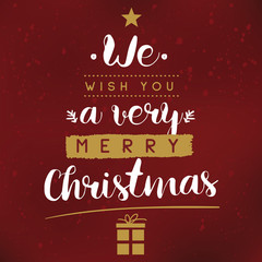 Merry Christmas typography.