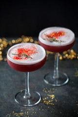 Christmas raspberry cocktail