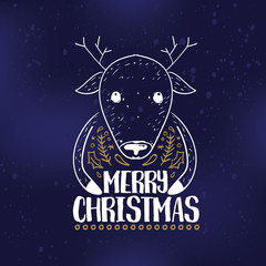 Fototapeta premium Merry Christmas typography.
