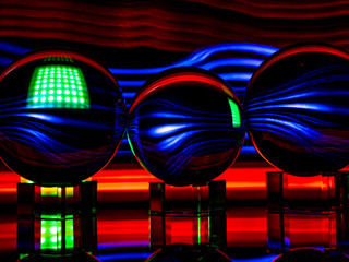 Light Painting with Light Gels and Lensballs in Blue, Red, and Green