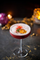 Christmas raspberry cocktail