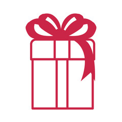 wrapped gift box on white background