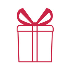 wrapped gift box on white background