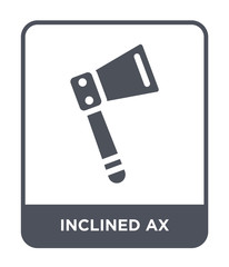 inclined ax icon vector