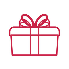 wrapped gift box on white background