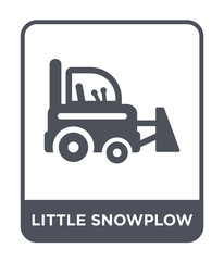 Obraz premium little snowplow icon vector
