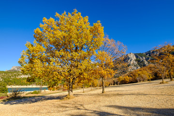 Lac de sainte-Croix en automne. Provence, France. 