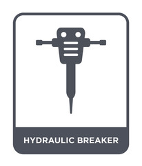 hydraulic breaker icon vector