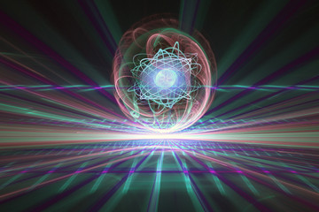 atomic energy, illustration of nuclear reactions