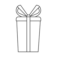 wrapped gift box on white background