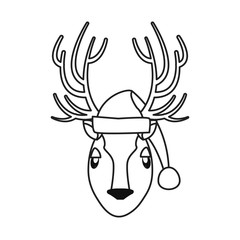 cute animal reindeer on white background