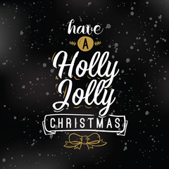 Merry Christmas typography.
