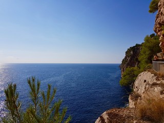 Beautiful sunny day on mediterranean sea. Pasjaca beach, Dubrovnik - Croatia