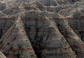 Afternoon view from Badlands National Park in South Dakota