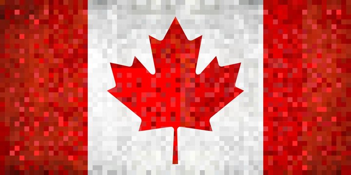 Grunge mosaic Flag of Canada - illustration, 
Canadian Flags pictures and vector, 
Abstract grunge mosaic vector