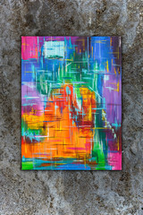 Colorful abstract art painting