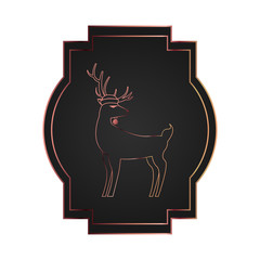 reindeer decoration dark background card