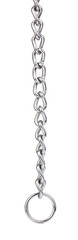 silver long chain. Brilliant silver chain isolated on white background