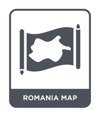 romania map icon vector