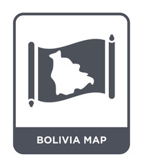 bolivia map icon vector