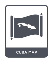 cuba map icon vector
