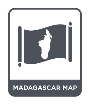 madagascar map icon vector