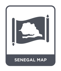 senegal map icon vector