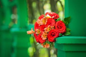 bouquet of red roses