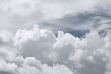 Obraz premium Gray fluffy clouds as background (abstract)