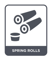 spring rolls icon vector