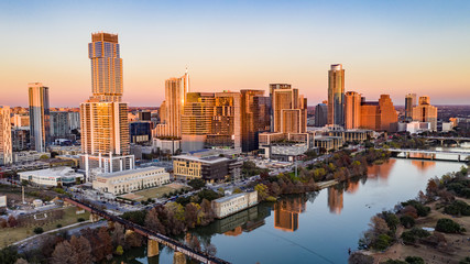 Obraz premium Austin Winter Sunset