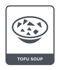 tofu soup icon vector
