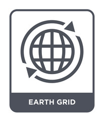 earth grid icon vector