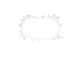 White frame grunge brush watercolor, abstract background vector illustration isolated, poster banner creative ink splash design