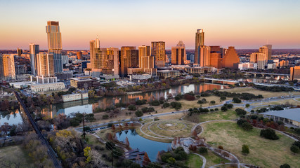 Obraz premium Austin Winter Sunset